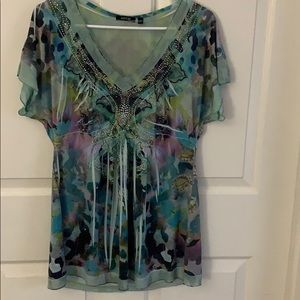 Apt. 9 Studded Multicolored Top